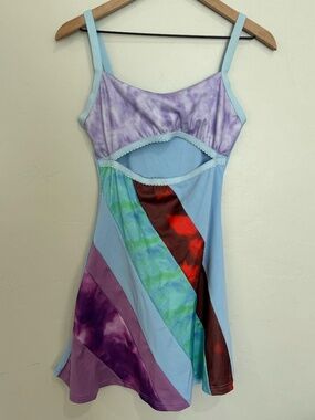 13 Going on 30 Dress Size M Y2K Jenna Rink Color Block Mini Birthday Dress